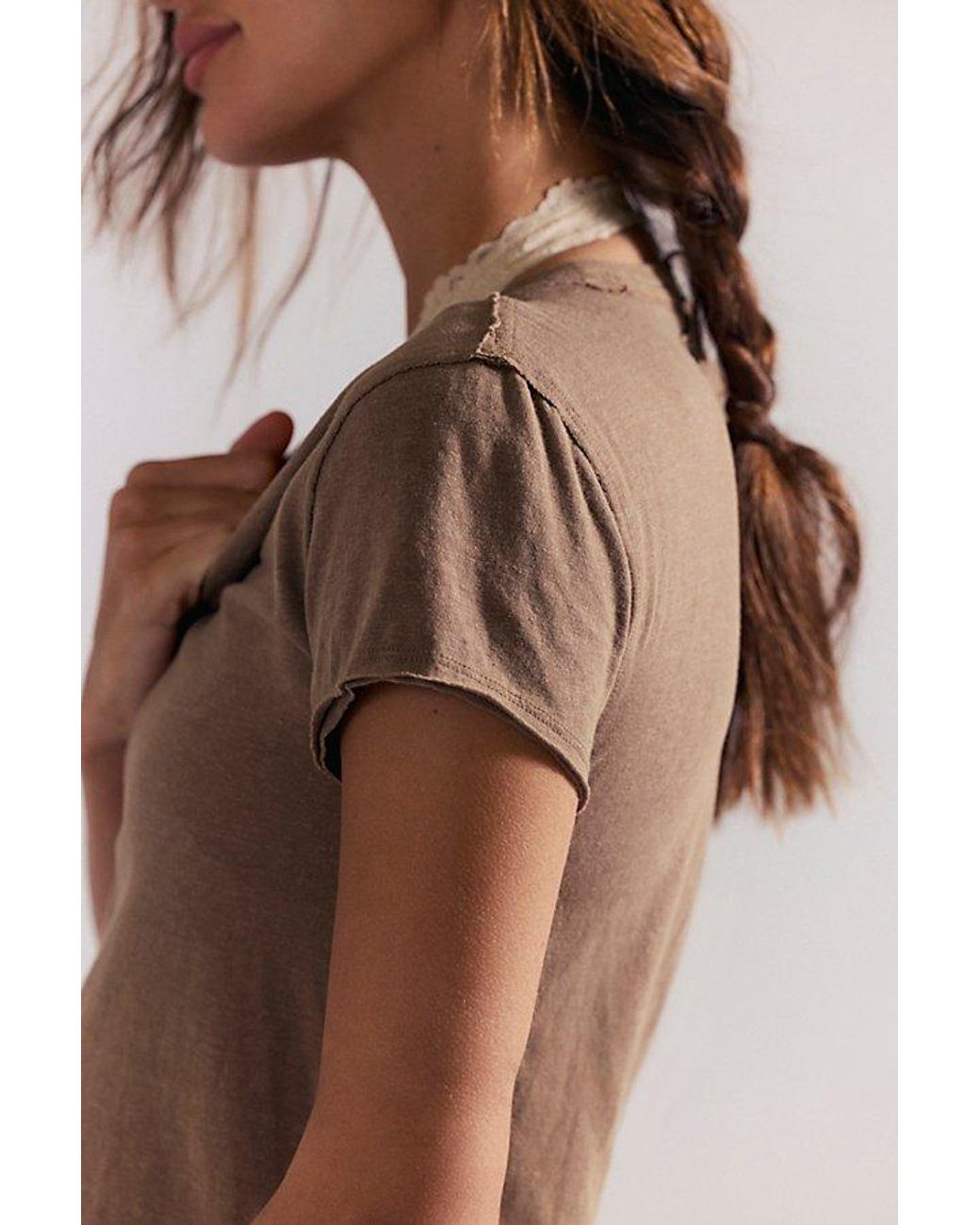 Free People Brown Nova Tee