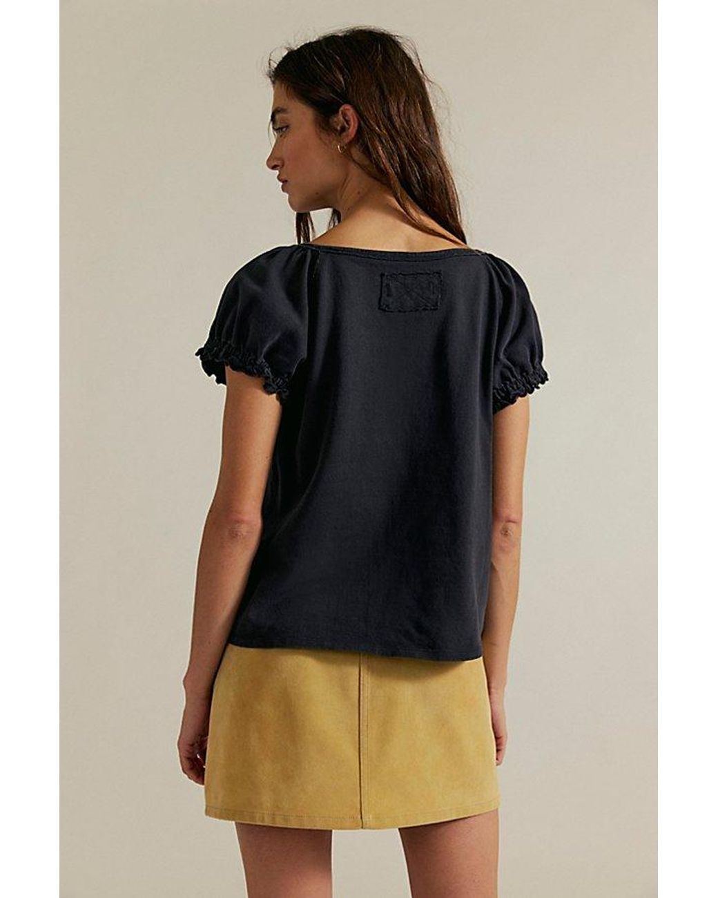 Free People Black Issa Tee