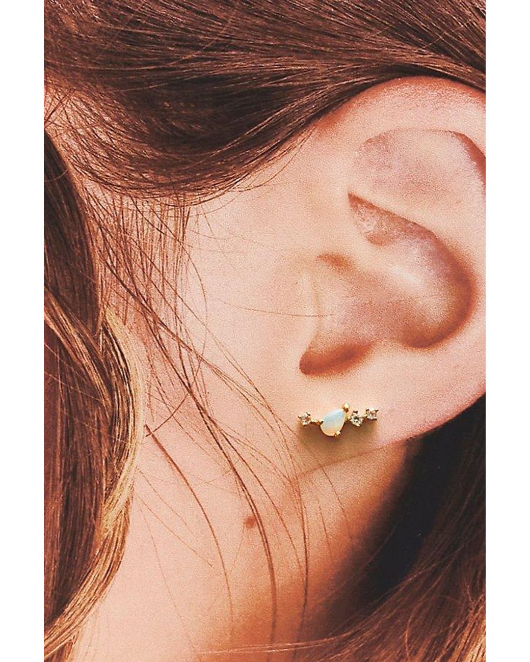 Local Eclectic Pink Constellation Flatback Earrings