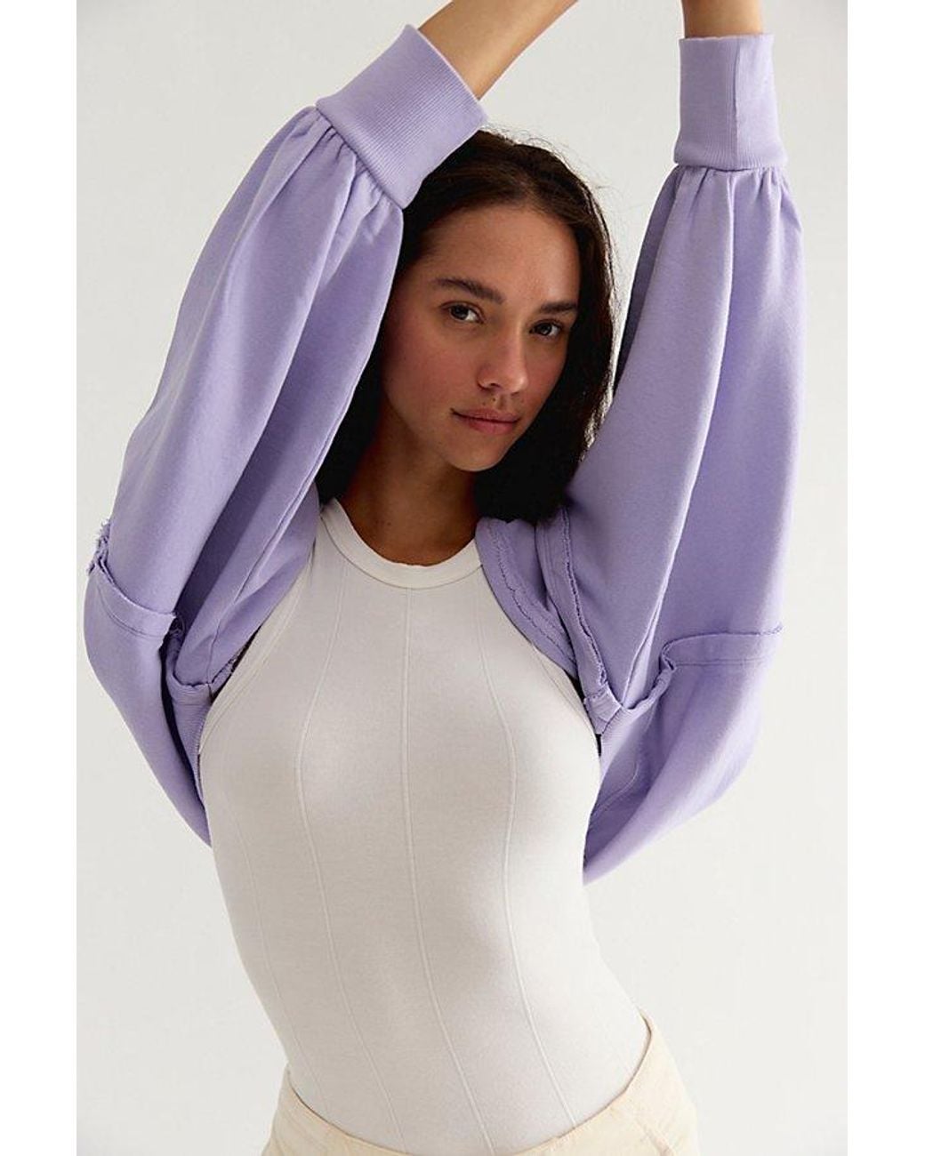 Free People Purple Shrug It Off Sweatshirt