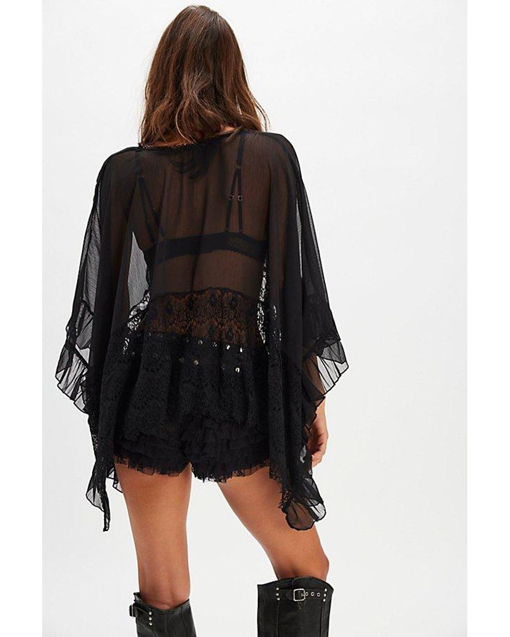 Free People ★ Dance With Me Sheer Poncho Dance With Me Sheer Poncho | Free People UK