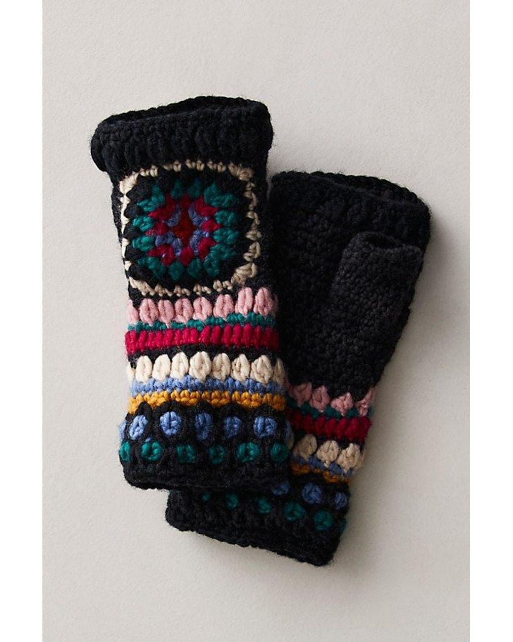 French Knot Black So Woodstock Handwarmers