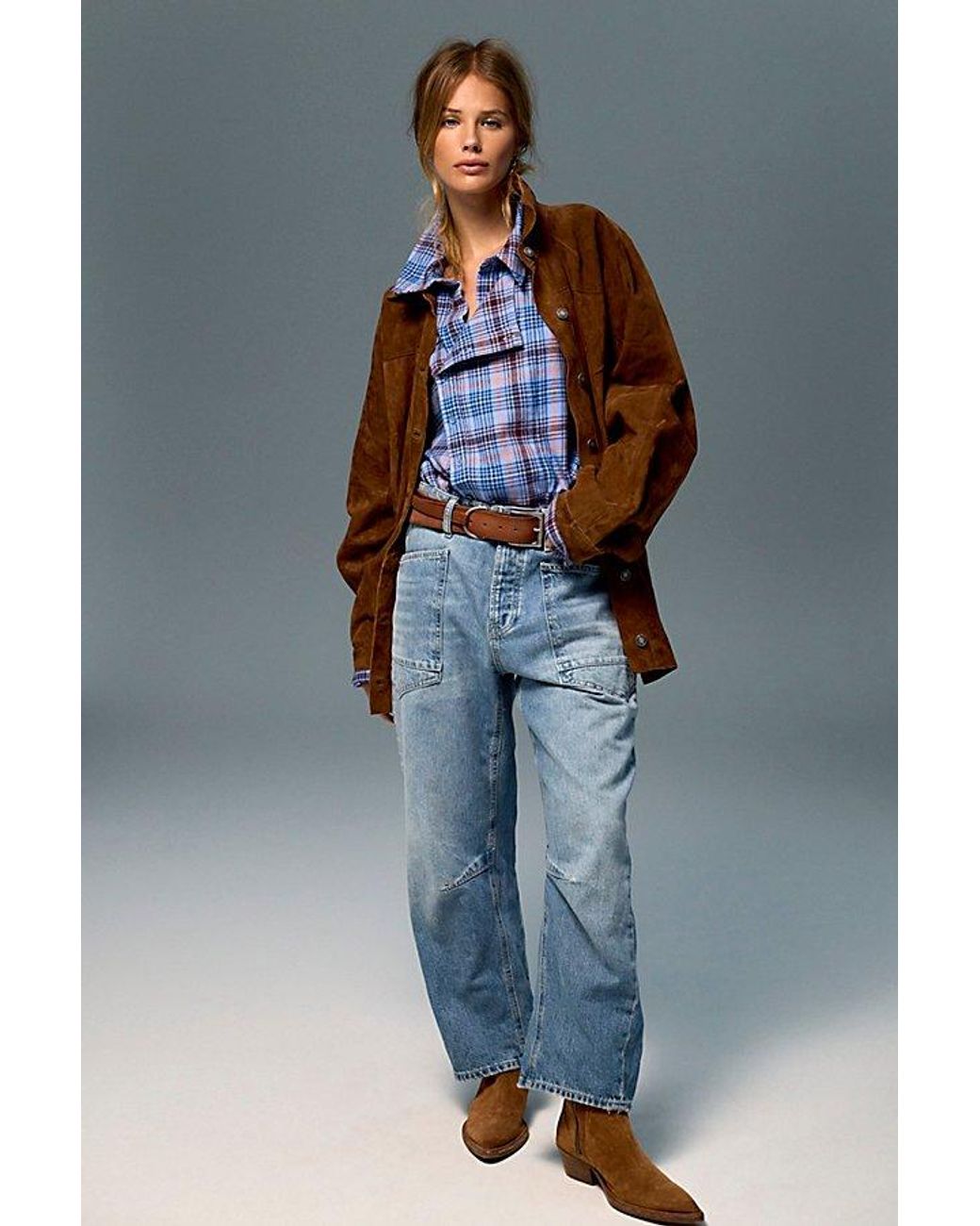Free People Natural Minimalist Moxie Barrel Jeans