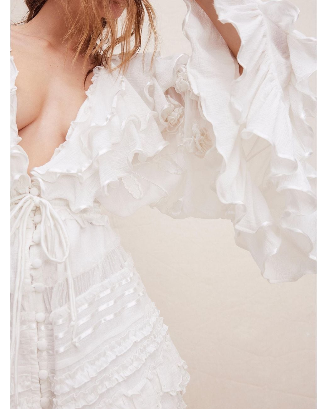 Free People Fillyboo Lotus Mini Dress in White | Lyst