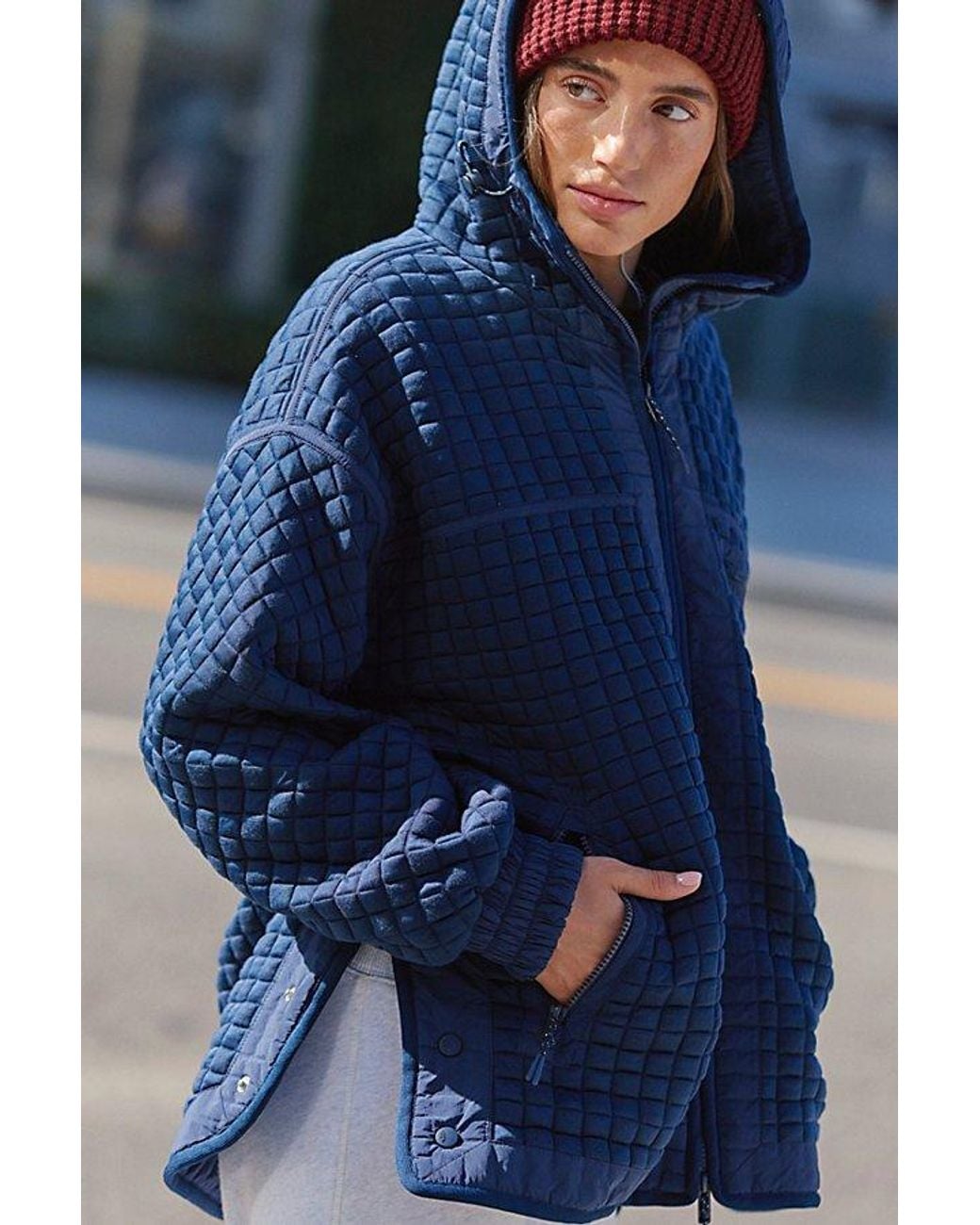 Fp Movement Blue Square Up Jacket