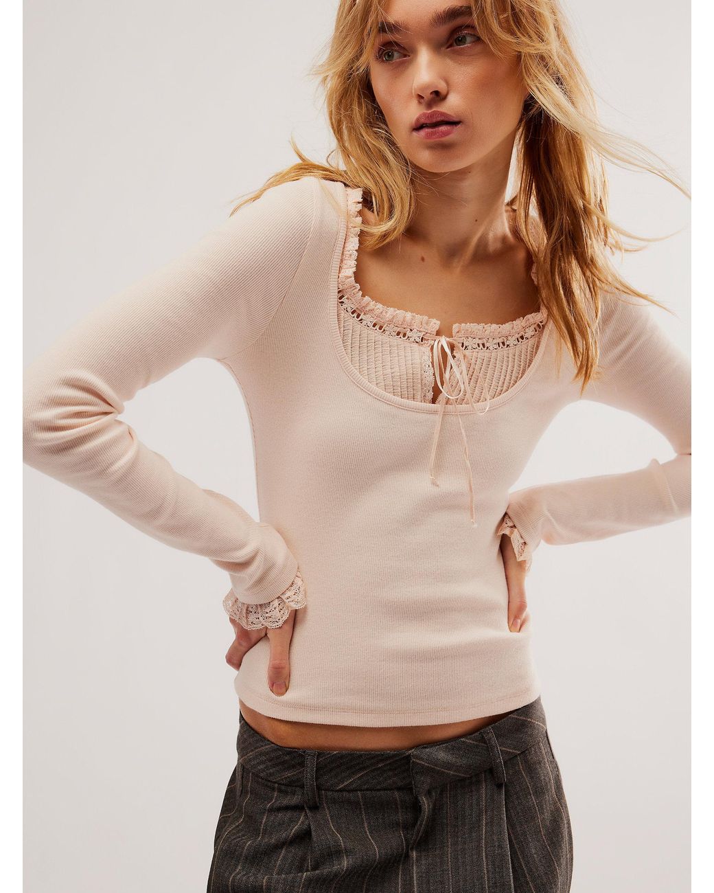 Free people hotsell sunday scoop neck