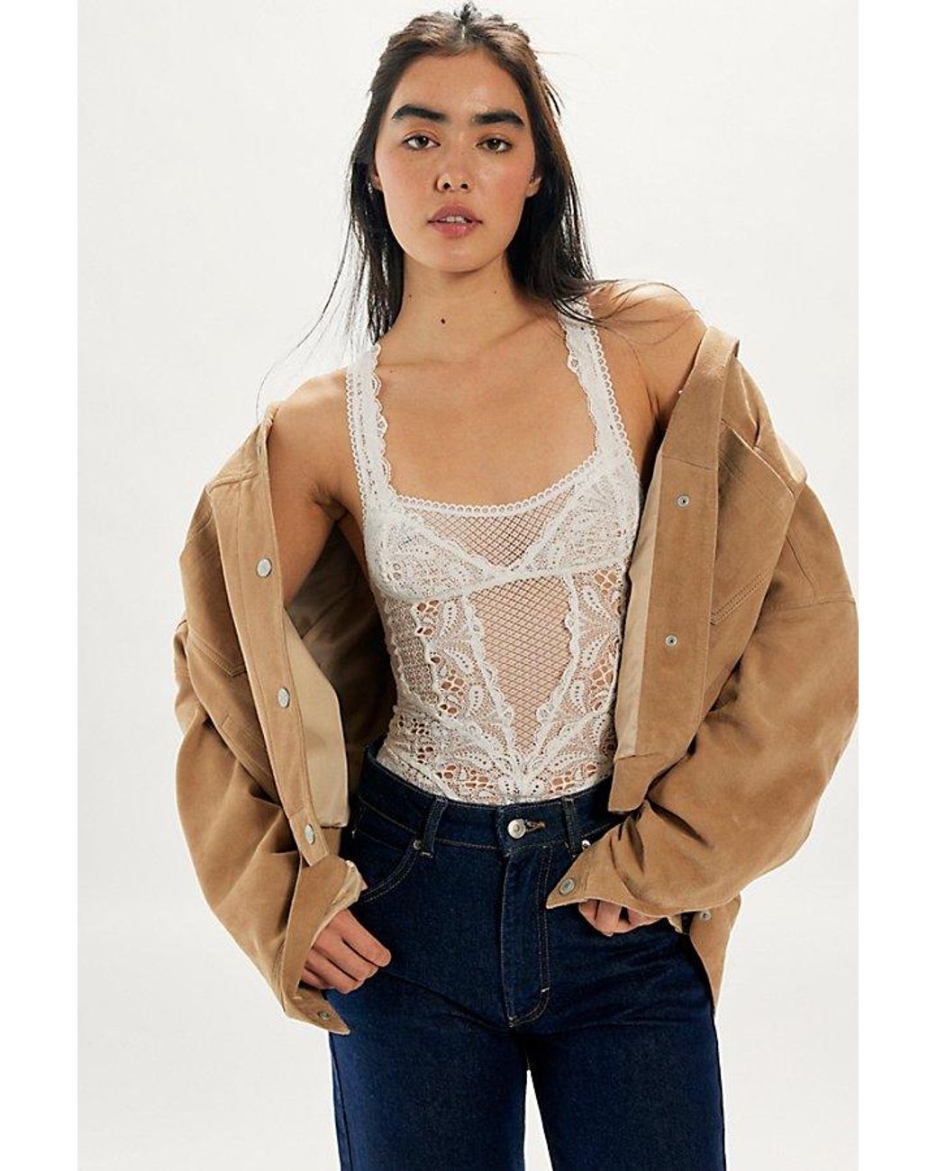 Intimately By Free People Multicolor Moonlit Meadow Lace Bodysuit By