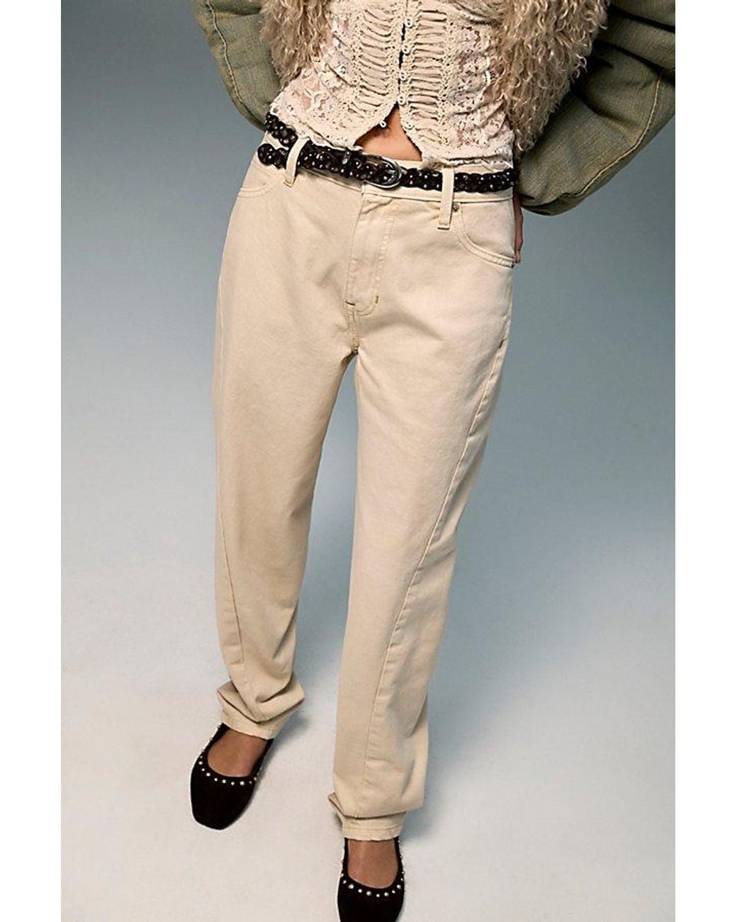 Free People Gray Kemper Slim Tapered Jeans