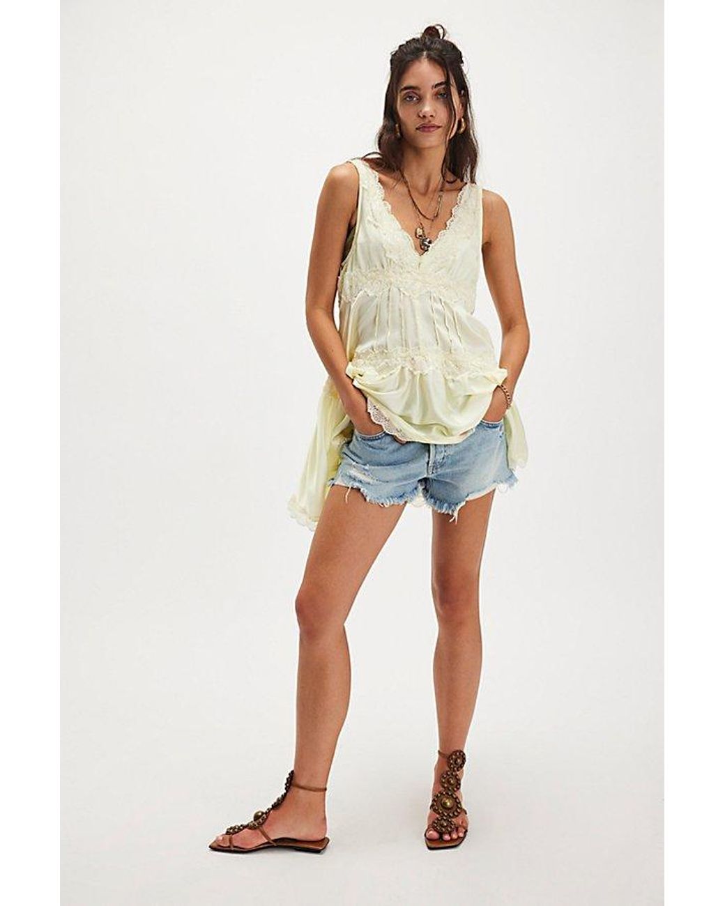Intimately By Free People Multicolor In This Groove Mini Slip Dress By