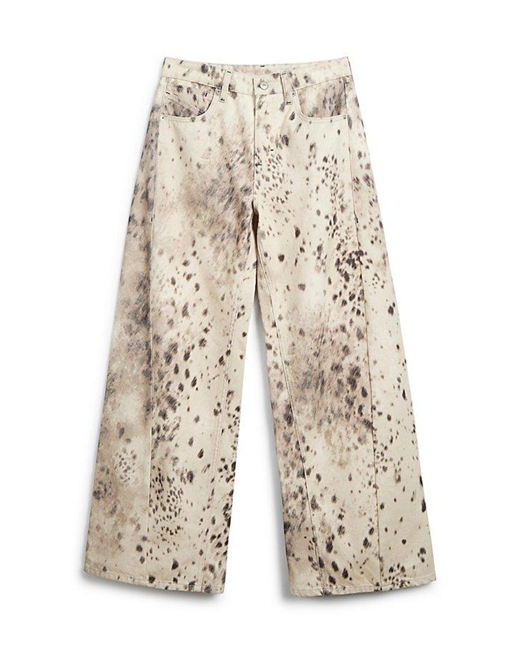 Free People Gray We The Free Alter Ego Wide-Leg Printed Jeans