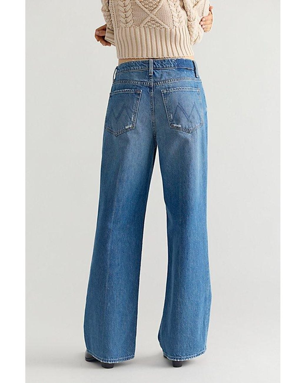 Mother Blue The Rerun Zip Sneak Jeans