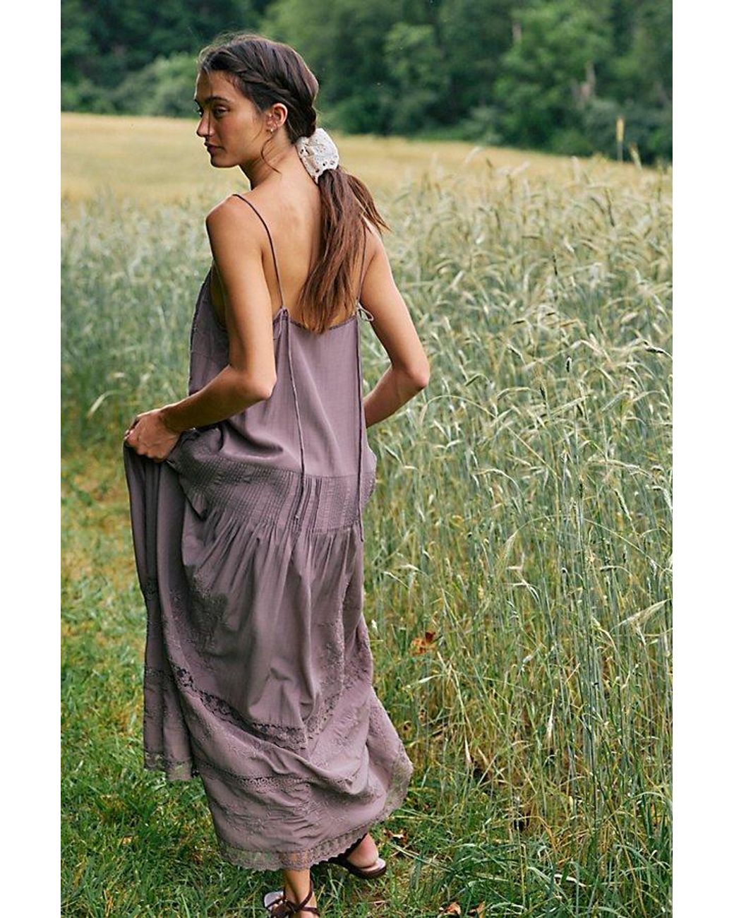 Free People Brown Solana Midi Dress