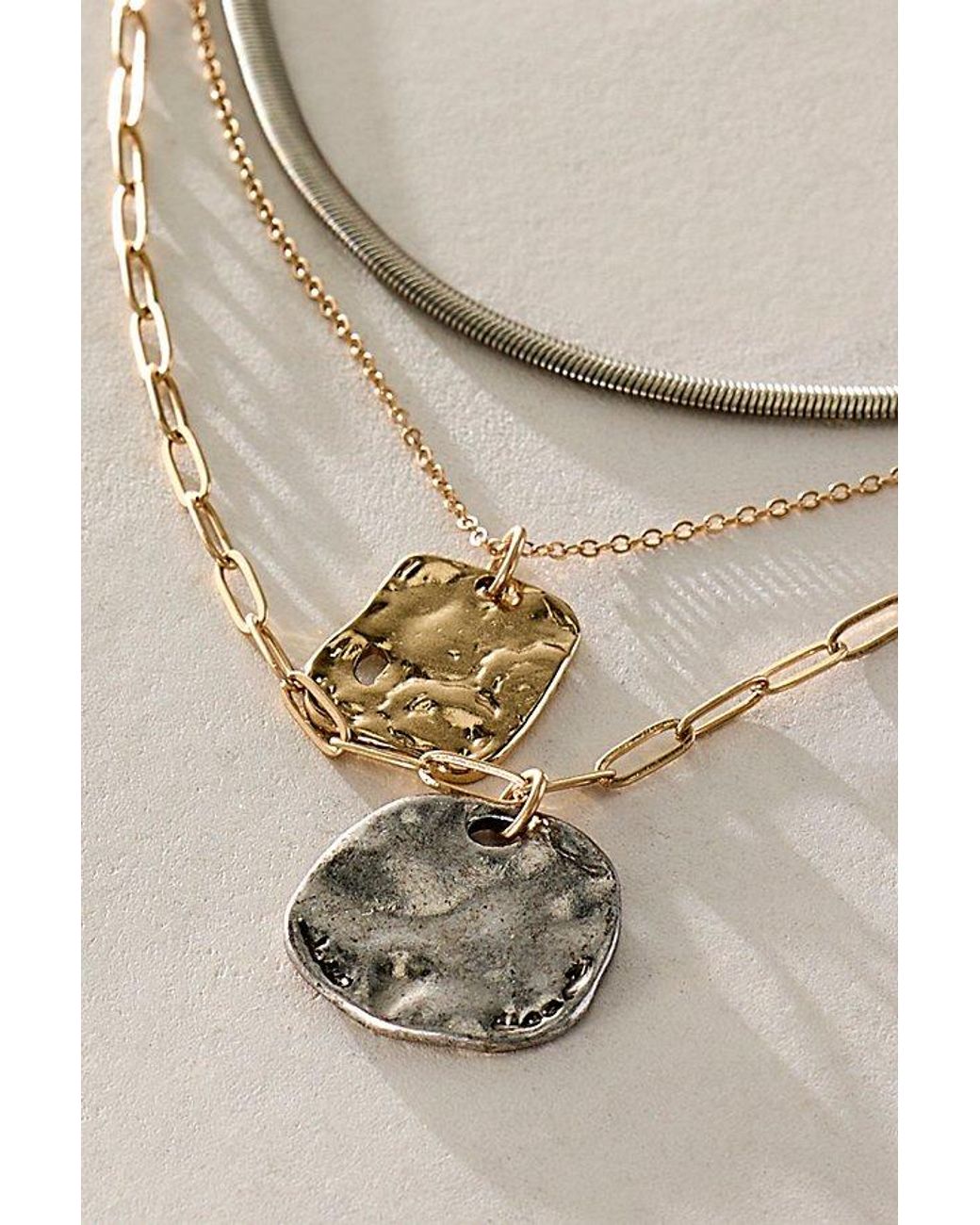 Free People Brown Oversized Coin Necklace