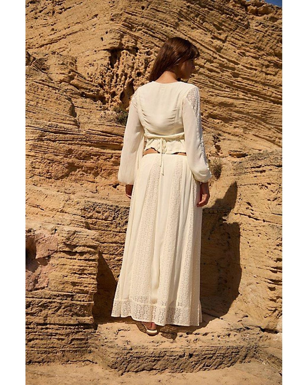 free-est Natural Marine Skirt Set By