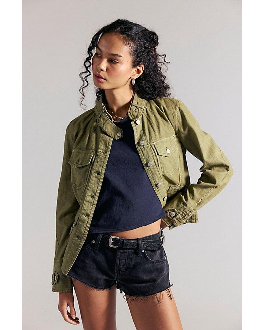 Free People Natural Hit The Road Micro Shorts