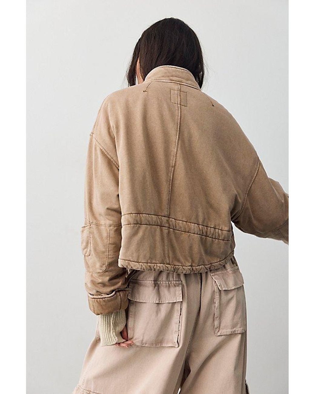 Free People Brown Wes Washed Jacket