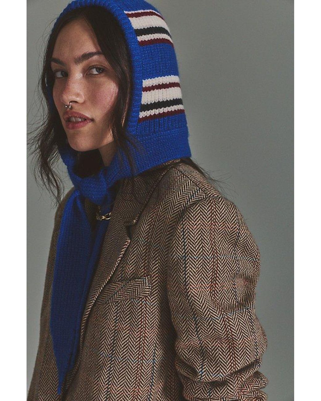 Free People Blue Rugby Stripe Balabonnet