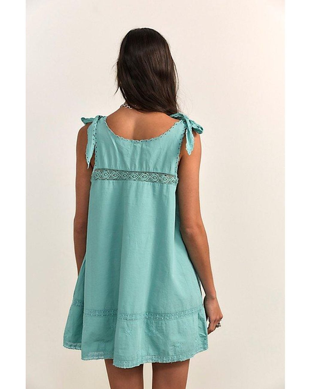Free People Blue Penelope Mini Dress