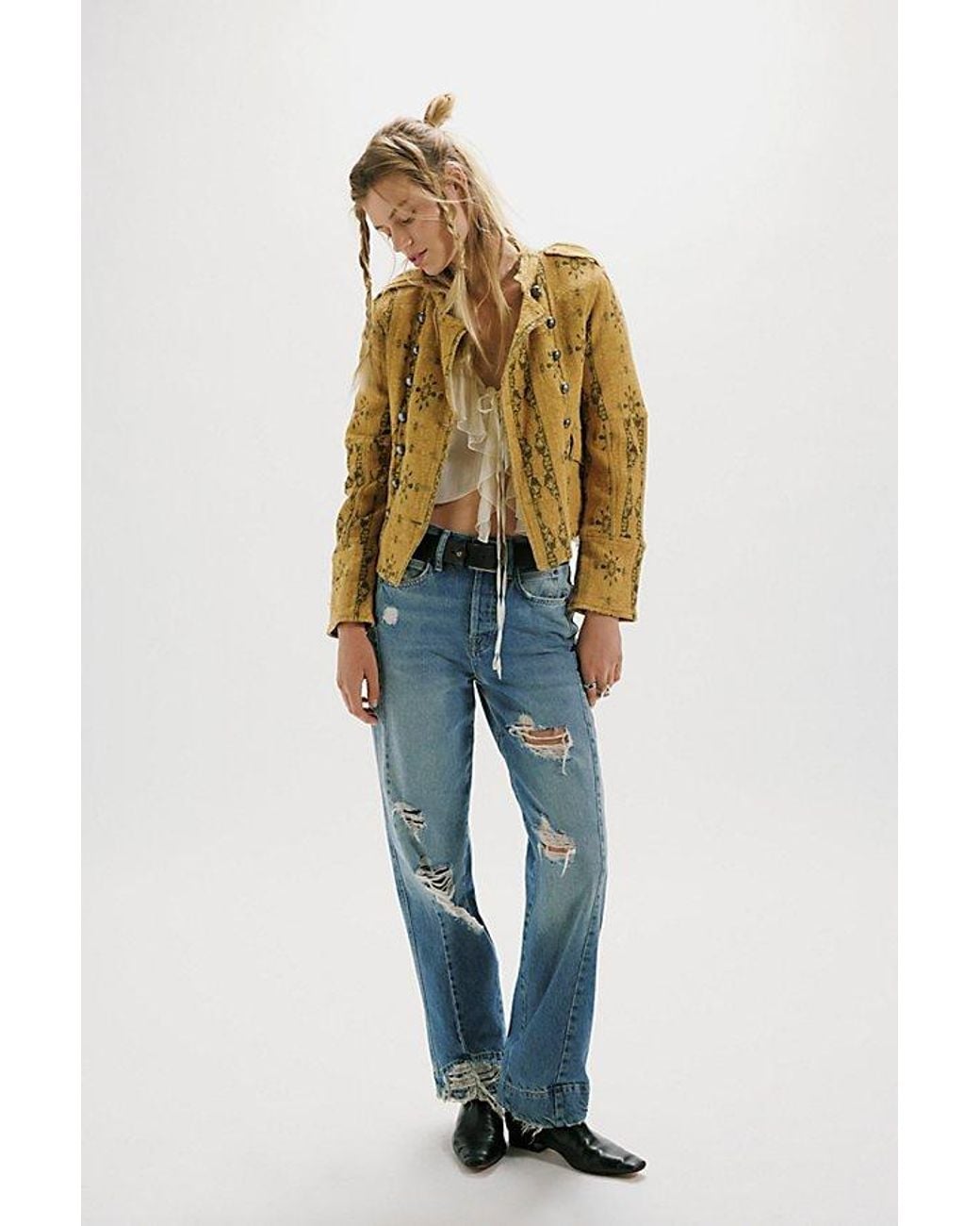 Free People Multicolor Lotty Jacquard Band Jacket