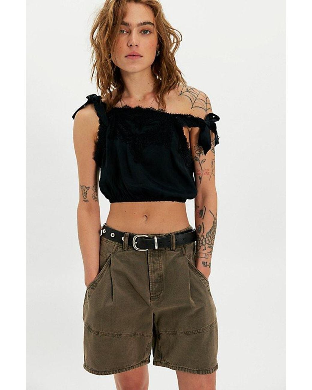 Free People Multicolor Wild Rebel Barrel Shorts