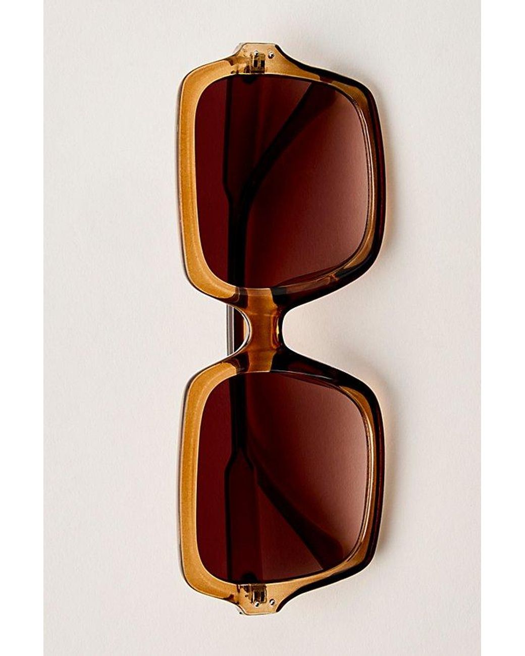 Free People Brown Wren Square Sunglasses