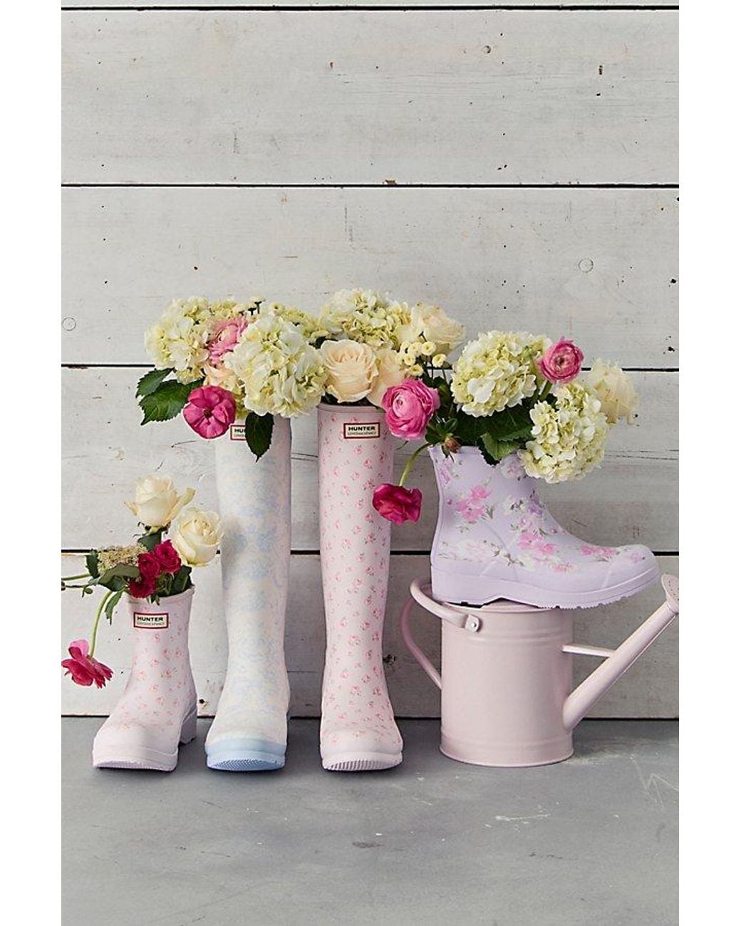 Hunter Pink X Loveshackfancy Playtm Short Rain Boots