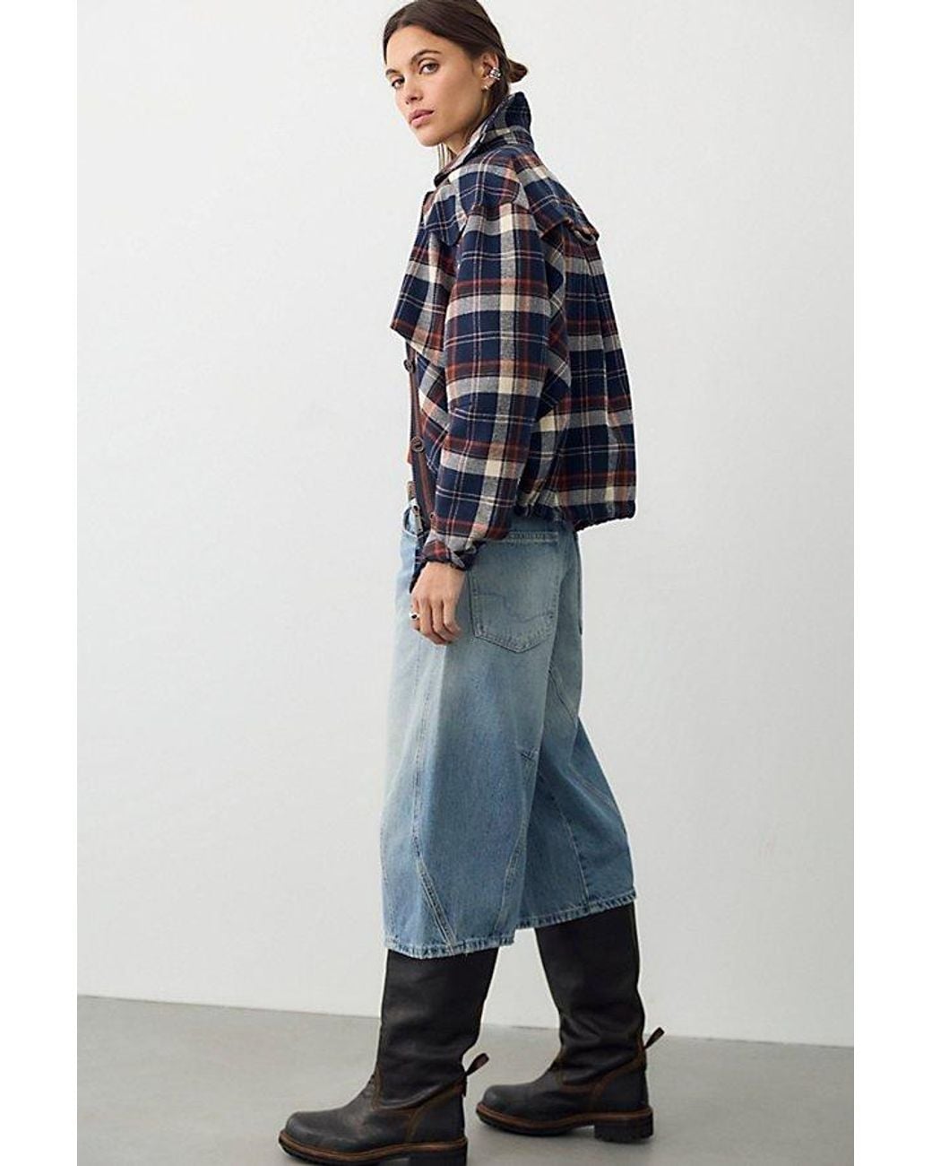 Free People Blue Jax Articulated Cropped Jeans