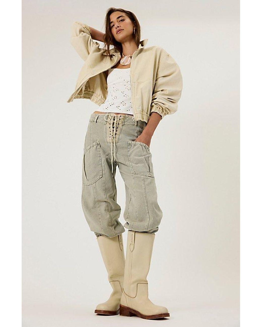 Free People Blaze Pull-On Boots in Brown | Lyst