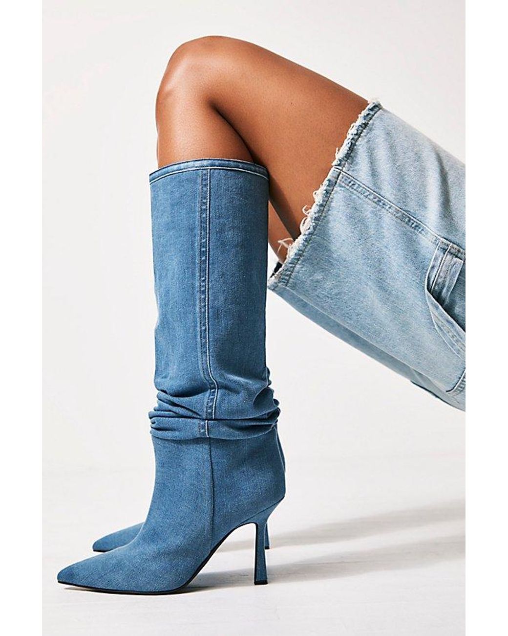 Guess nidia slouchy denim boots store