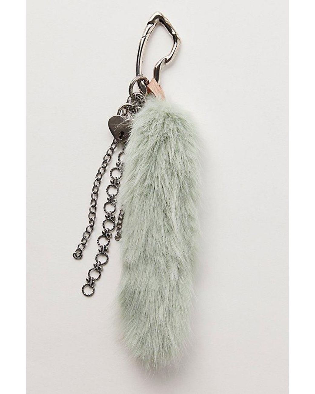 Free People Green Fluffy Tail Bag Charm