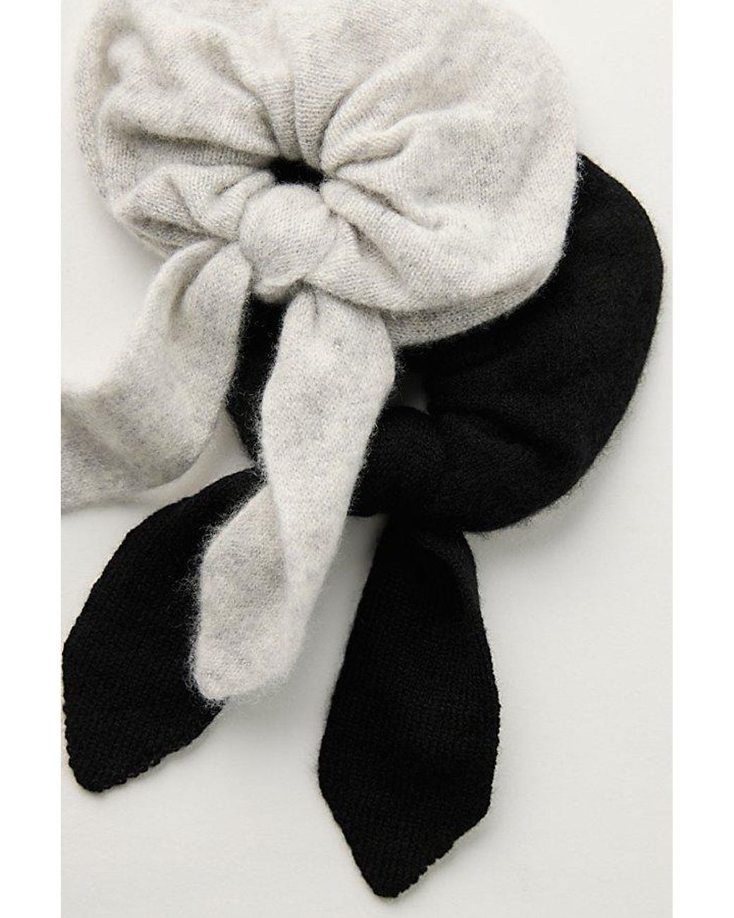 Free People Black Cashmere Knot Scrunchie