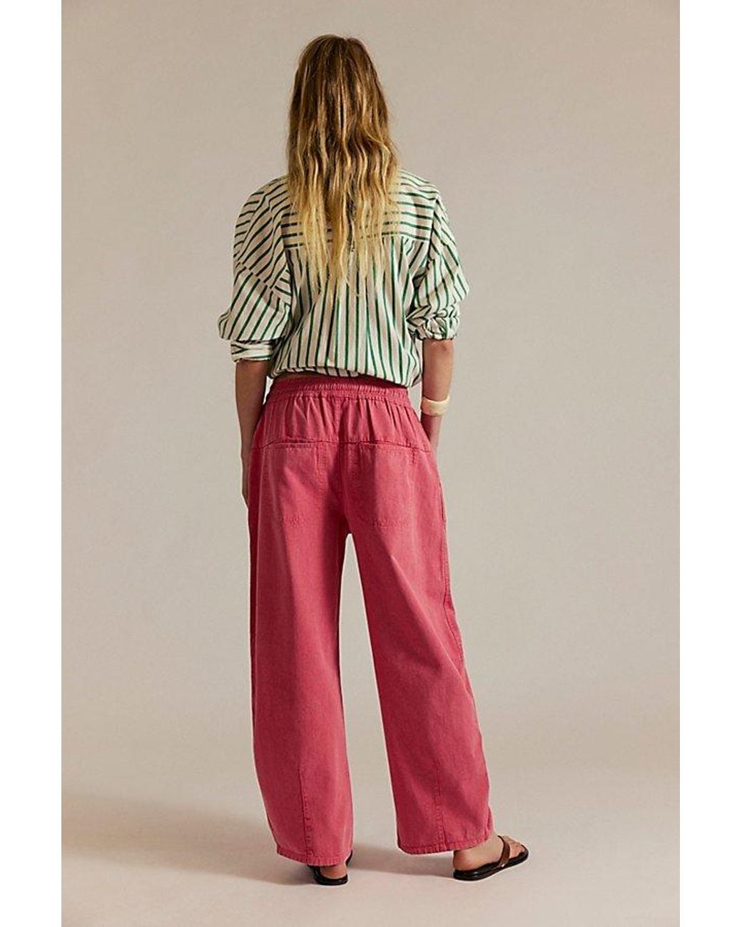 Free People Multicolor Lex Pull-On Barrel Pants