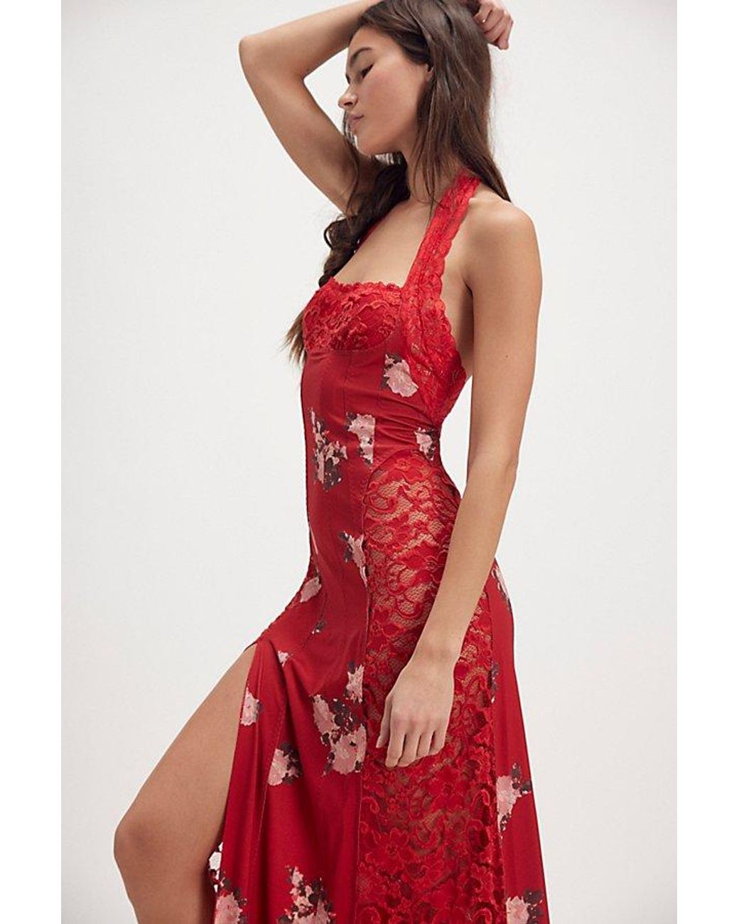 knee length dresses for ladies Love You Most Printed Maxi Slip main image 1