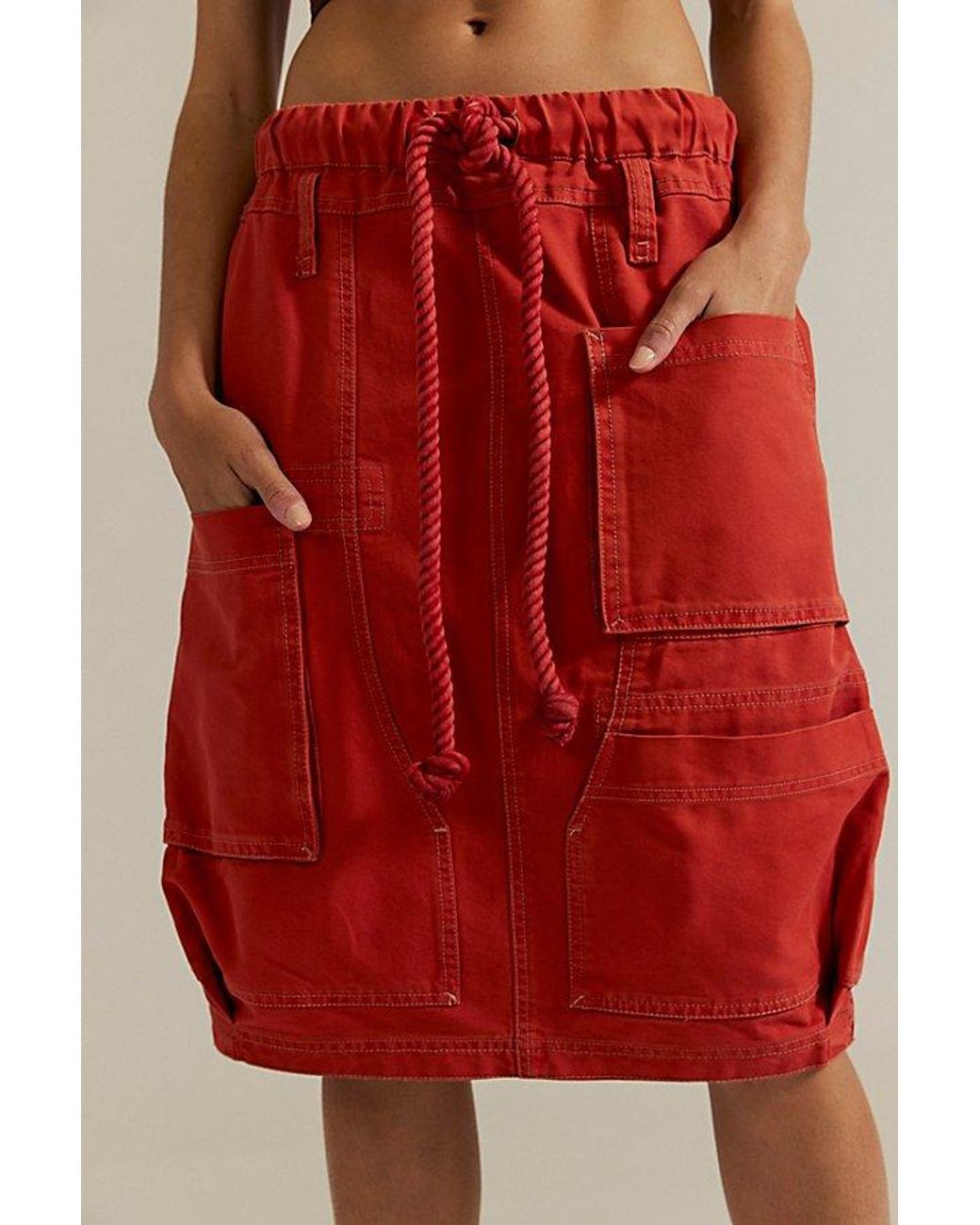 Free People ★ Carmen Midi Skirt Free People Carmen Midi Skirt in Red | Lyst