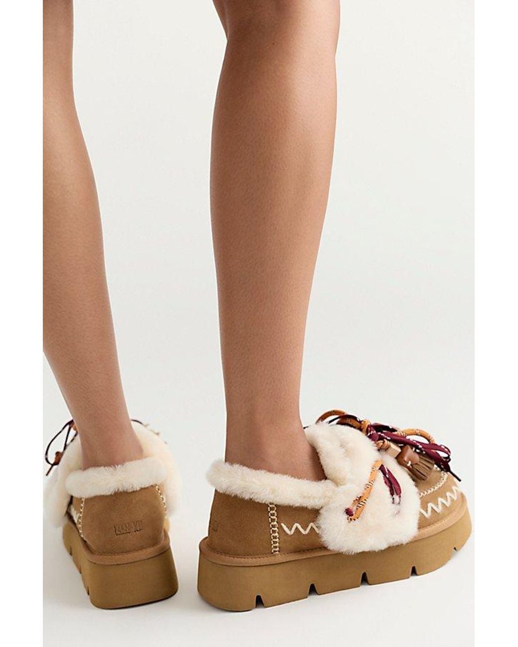 Nan-Ku Couture Green Iceland Shearling Moccasins