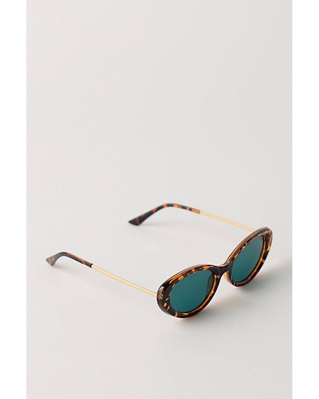 Free People Orange Mae Oval Sunglasses