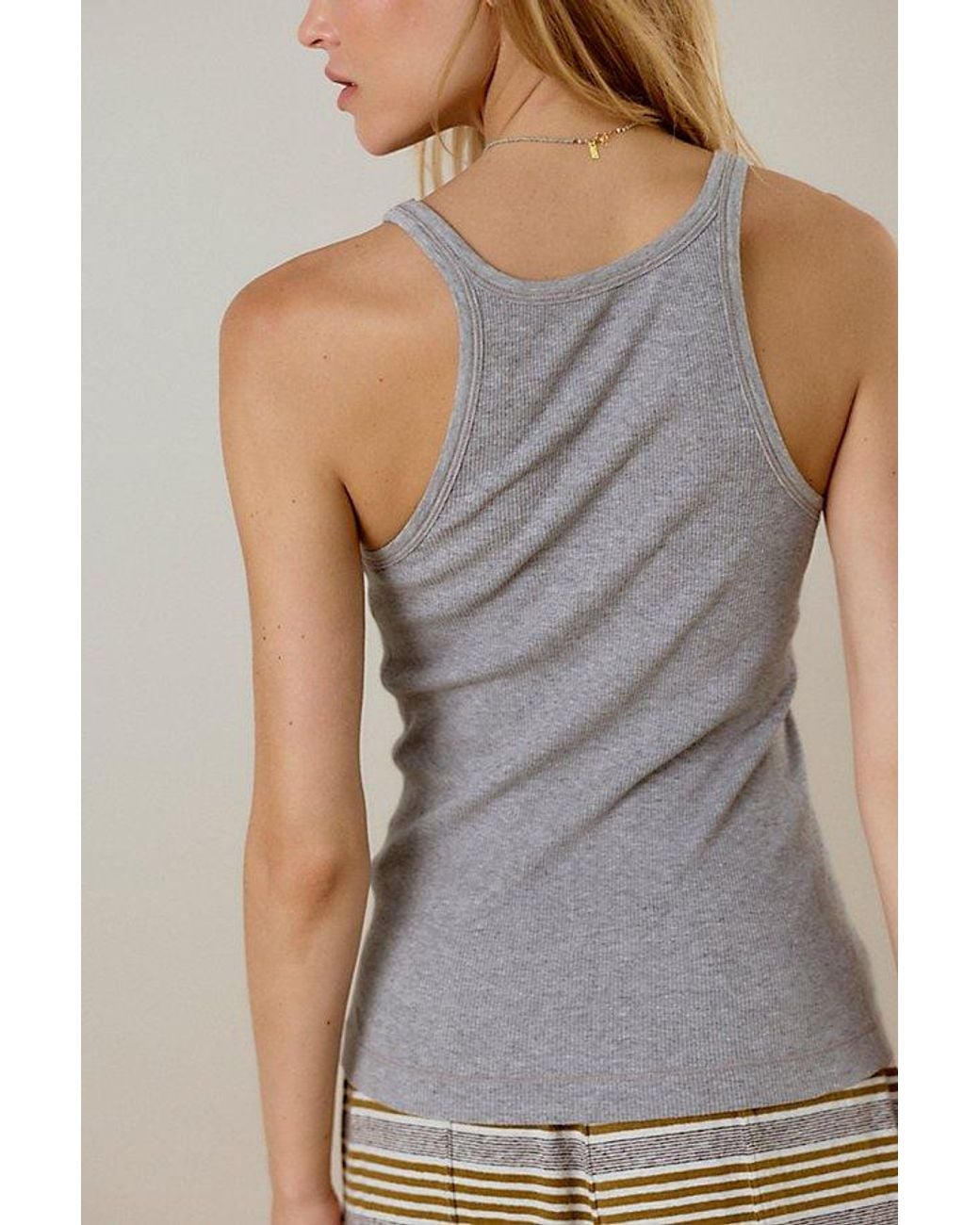 Intimately By Free People Gray Throw It On Tank Top By