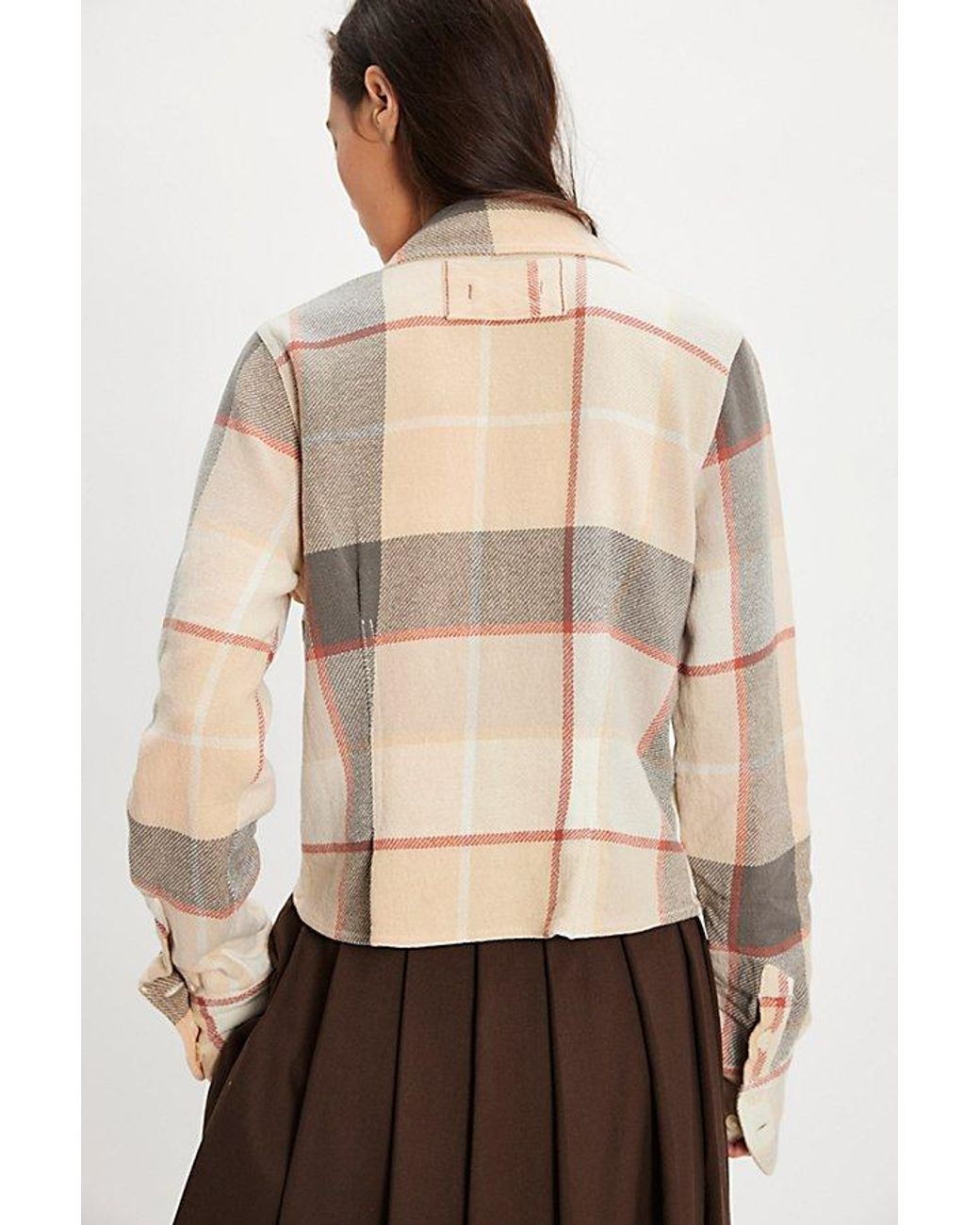 Free People Natural Winnie Plaid Shirt