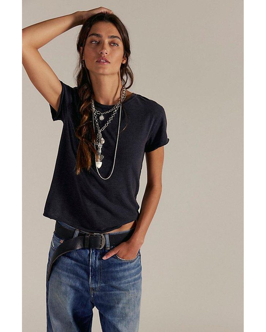 Free People Black We The Free Nova Tee