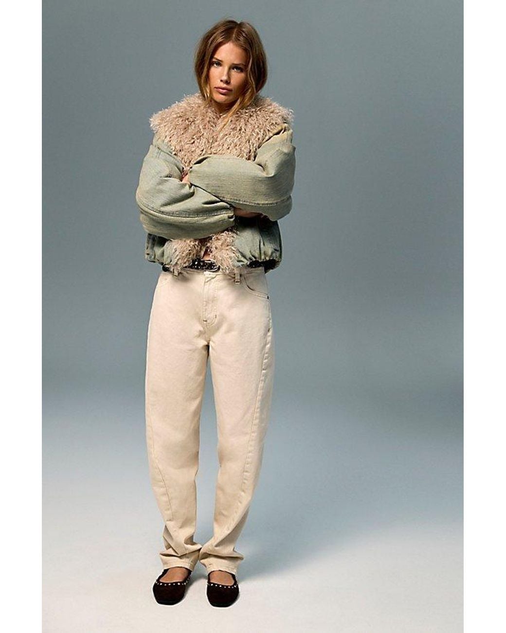 Free People Gray Kemper Slim Tapered Jeans