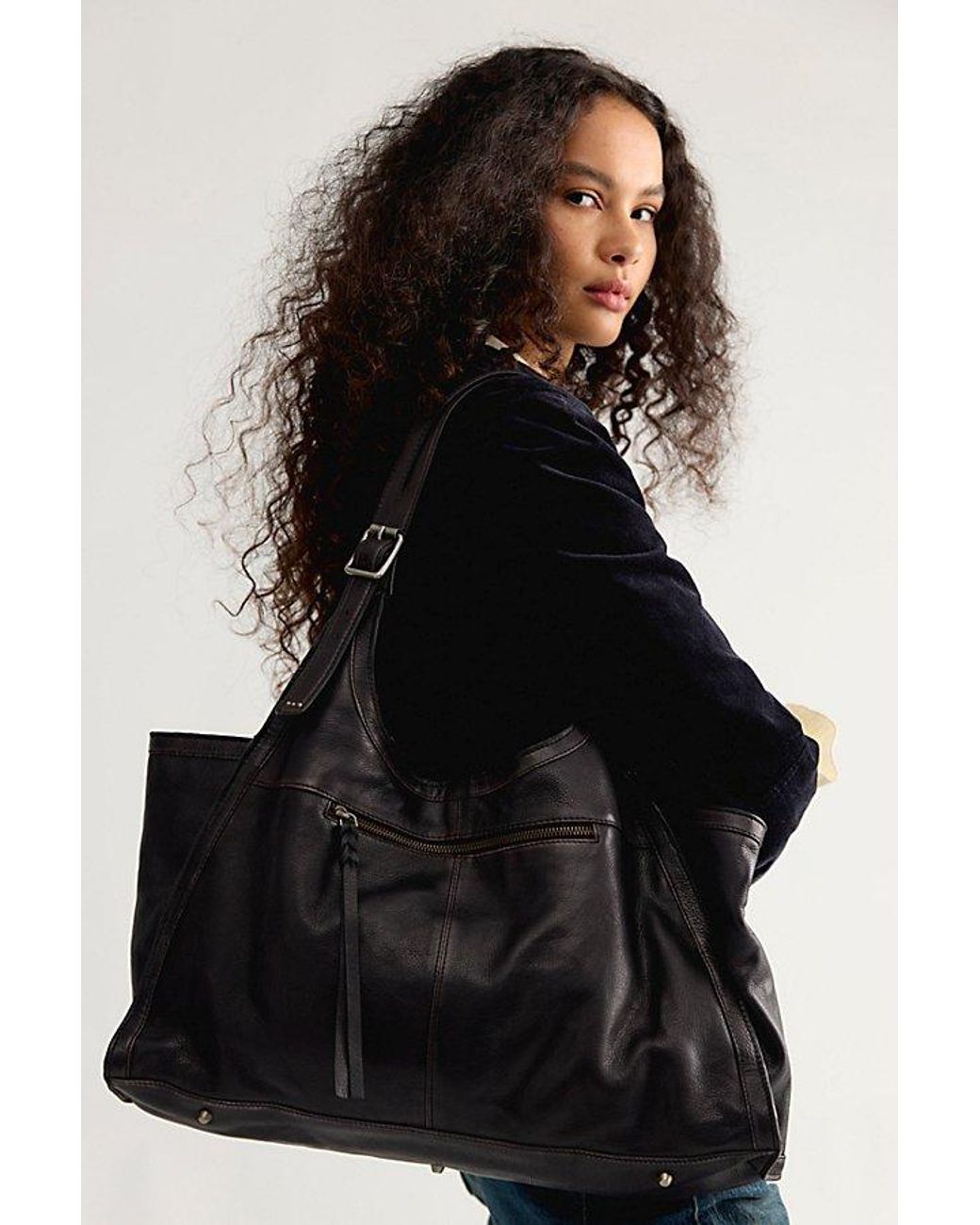 Free People Black Emery Winged Tote Bag