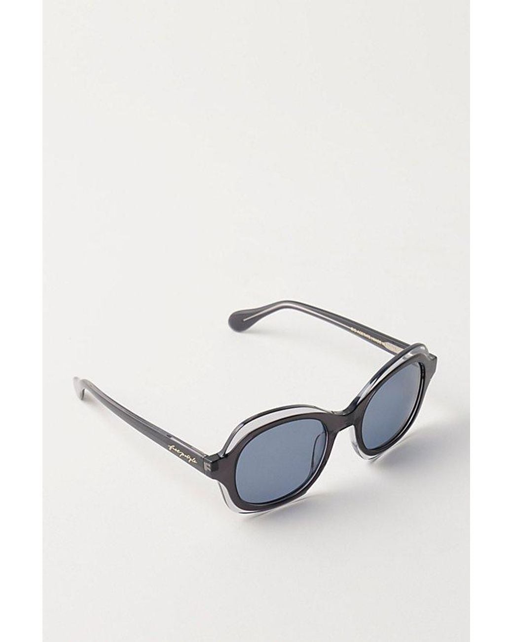 Free People Blue See The Light Polarized Sunglasses