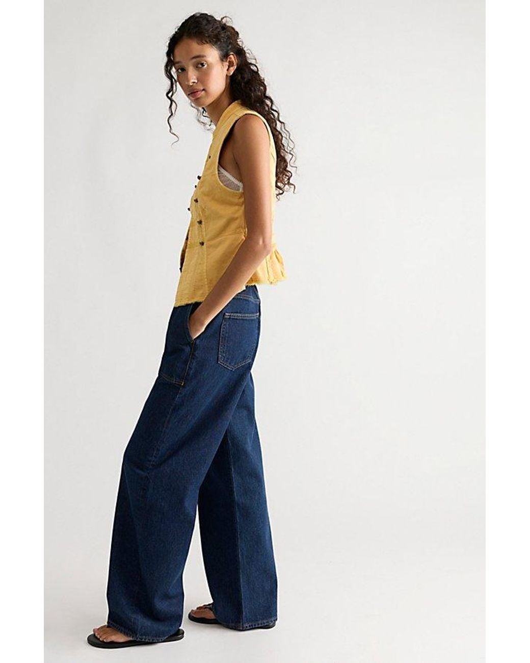 Agolde Blue Low Curve Utility Jeans