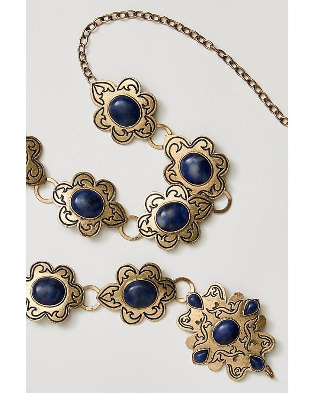 Free People Gray Eternal Sunshine Chain Belt