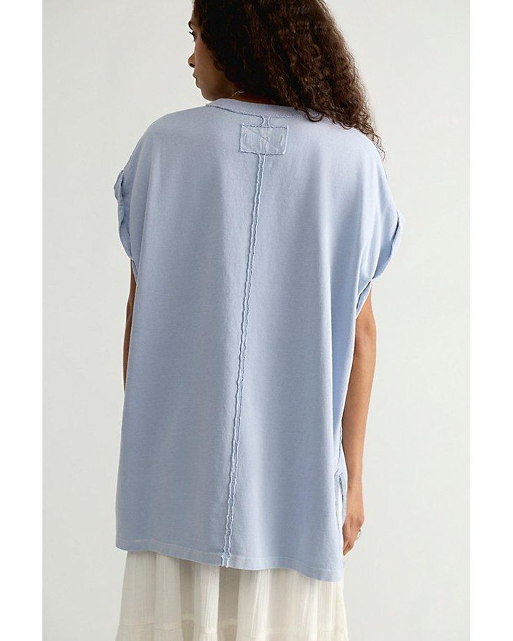 Free People Blue We The Free Atlas Muscle Tunic