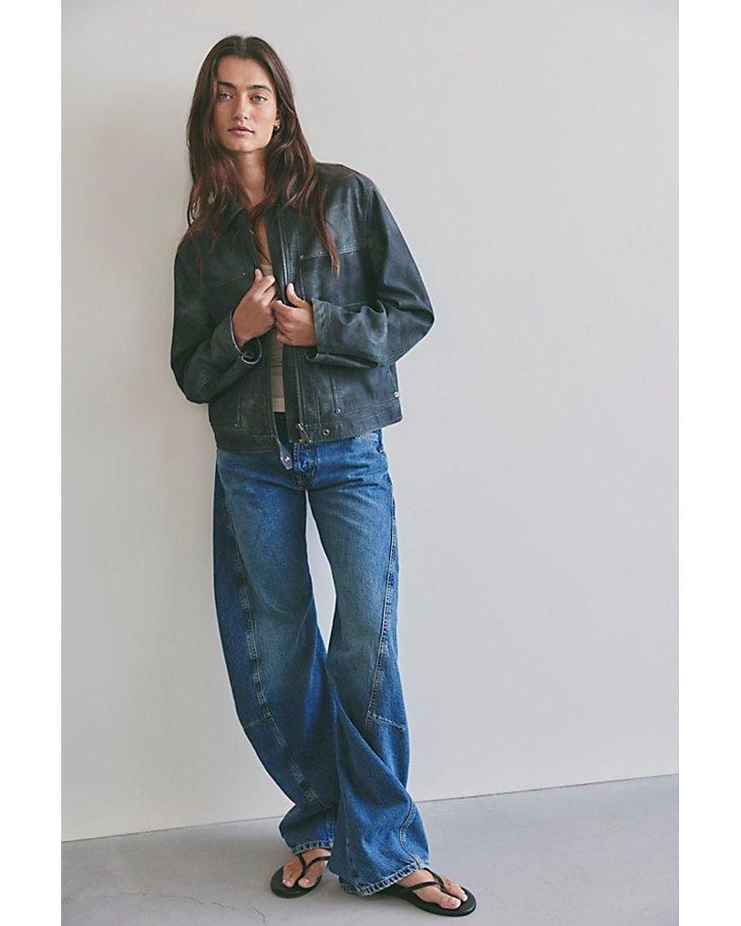 Free People Green Blair Vegan Leather Jacket