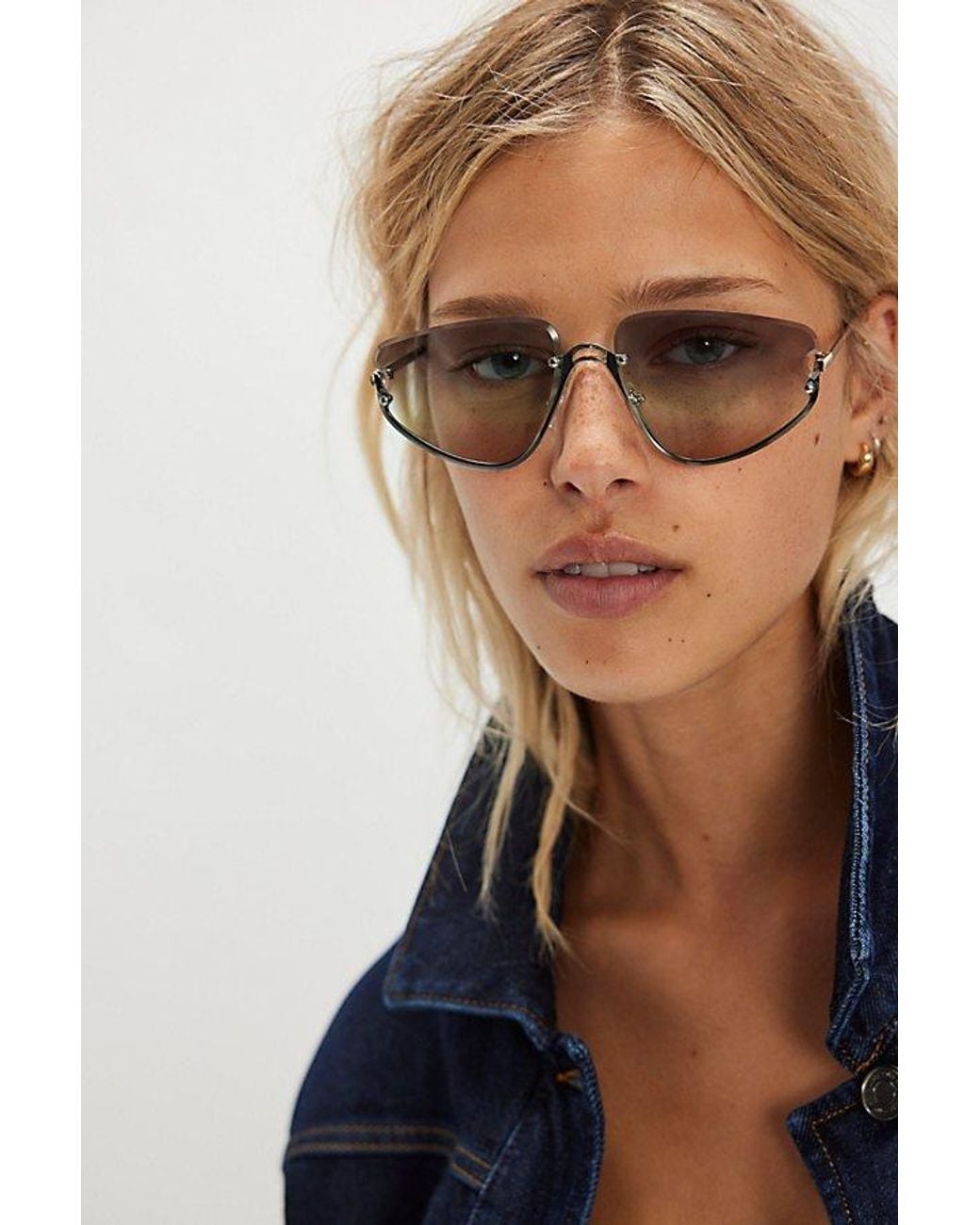 Free People Multicolor Bennie Rimless Sunglasses