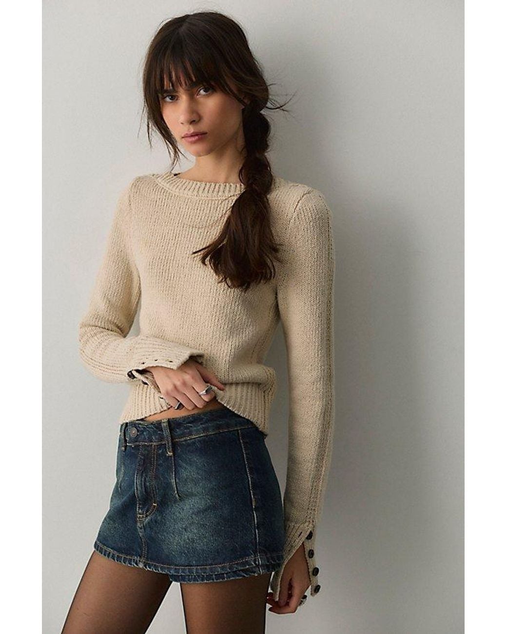 Free People Multicolor Gallivanting Peekaboo Skort