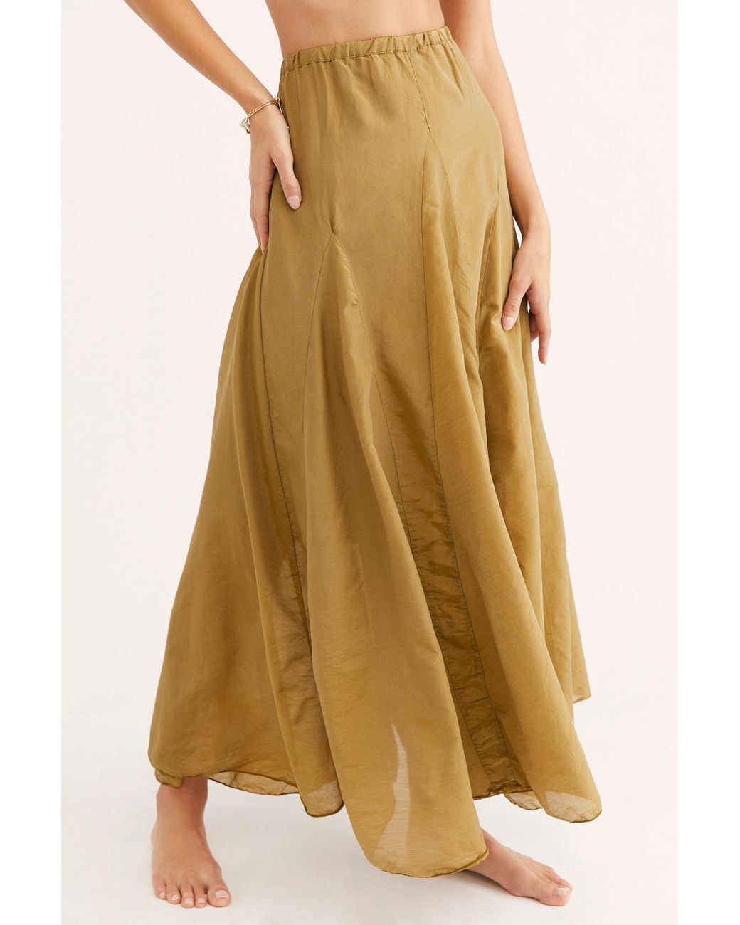 Free People Lily Cotton Silk Maxi Skirt By Cp Shades | Lyst