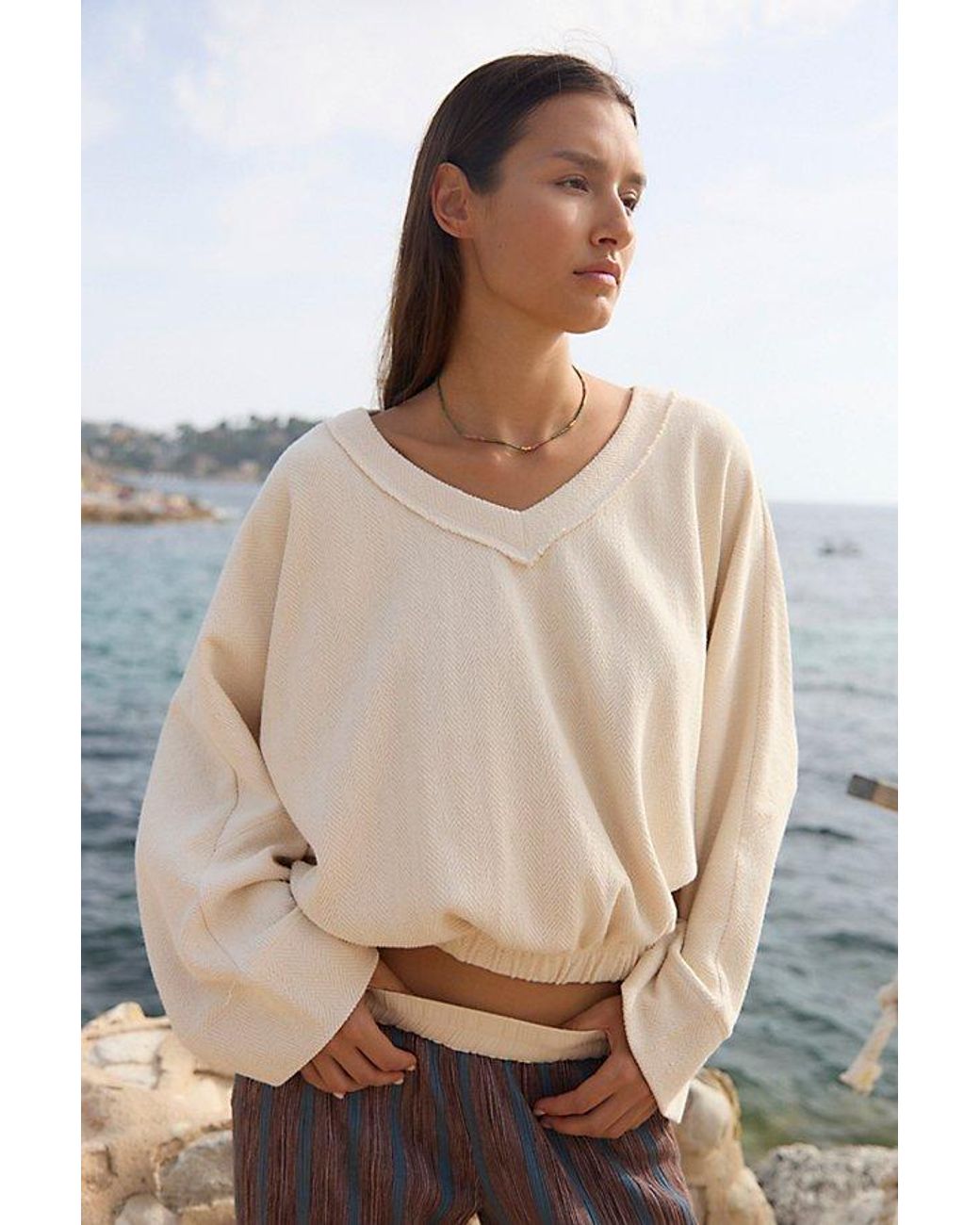 free-est Gray Brb Solid Pullover By